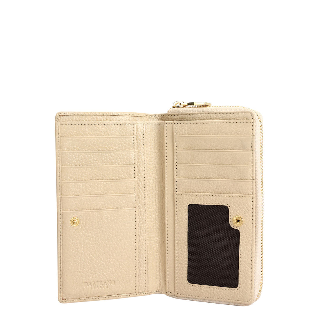 Wax Leather Ladies Wallet - Dove