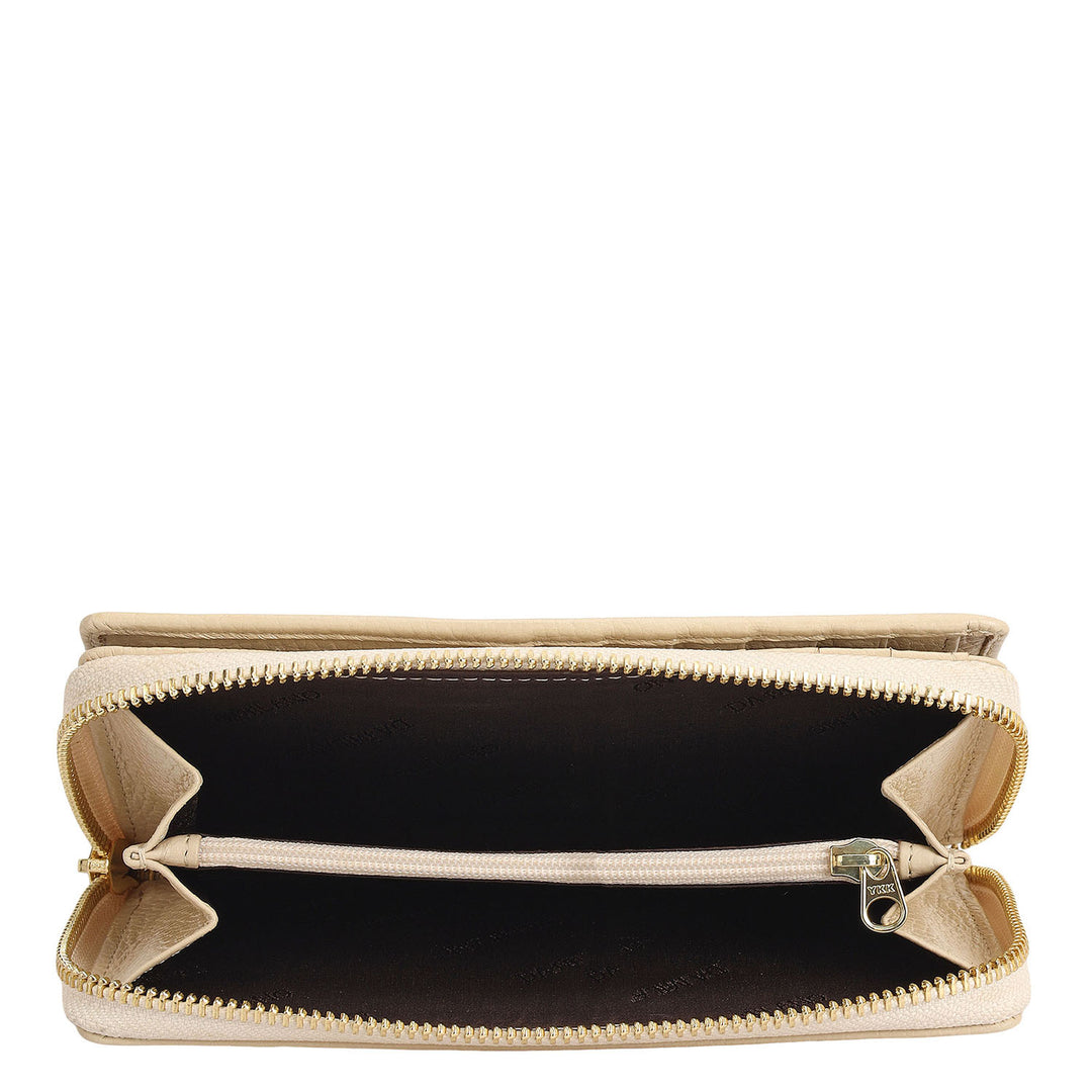 Wax Leather Ladies Wallet - Dove