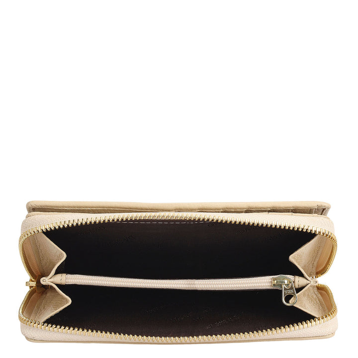 Wax Leather Ladies Wallet - Dove