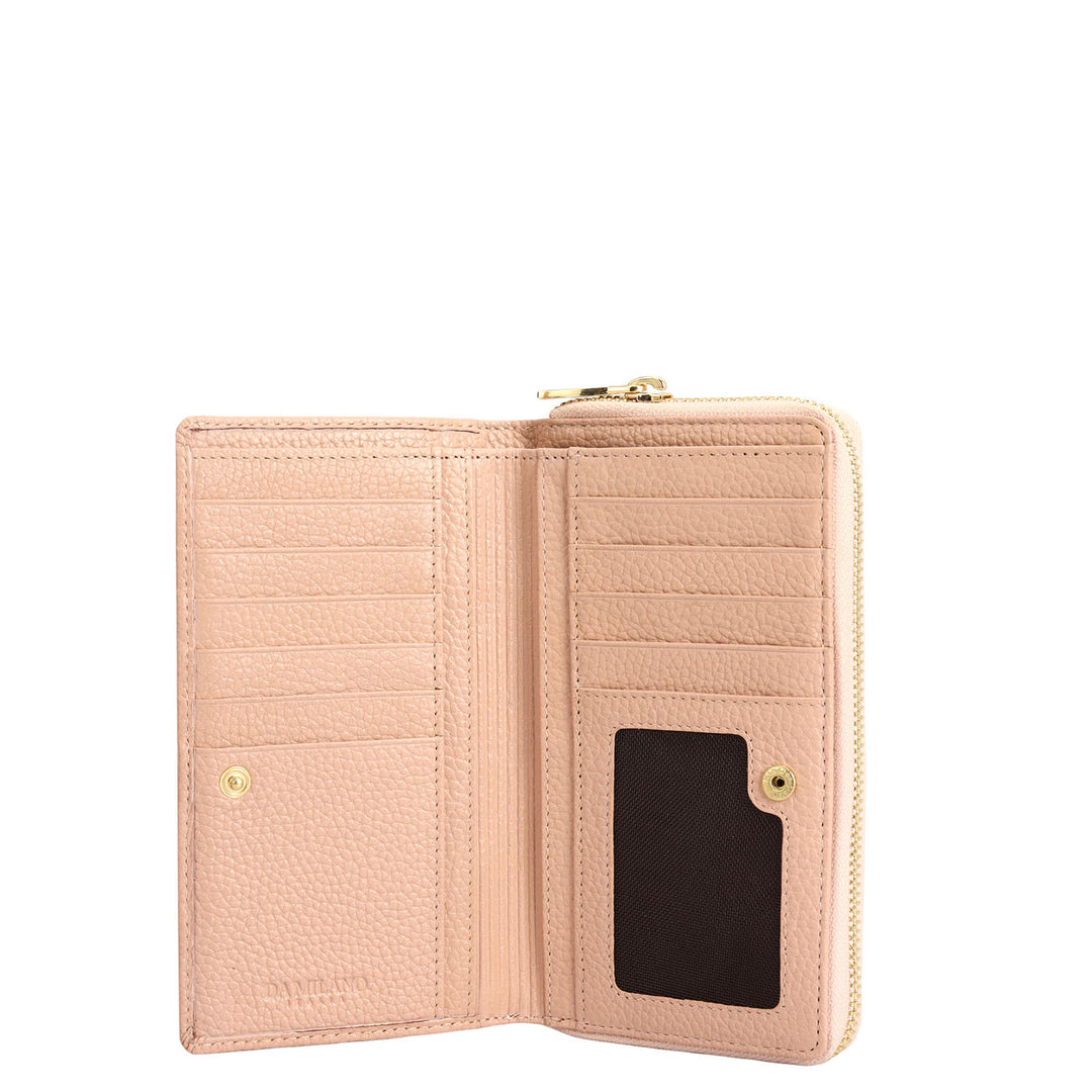 Wax Leather Ladies Wallet - Feather