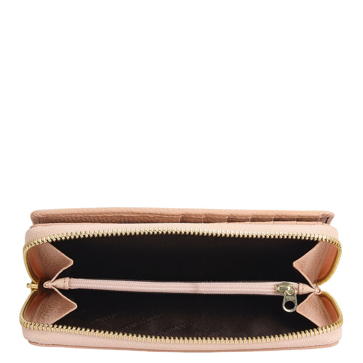 Wax Leather Ladies Wallet - Feather