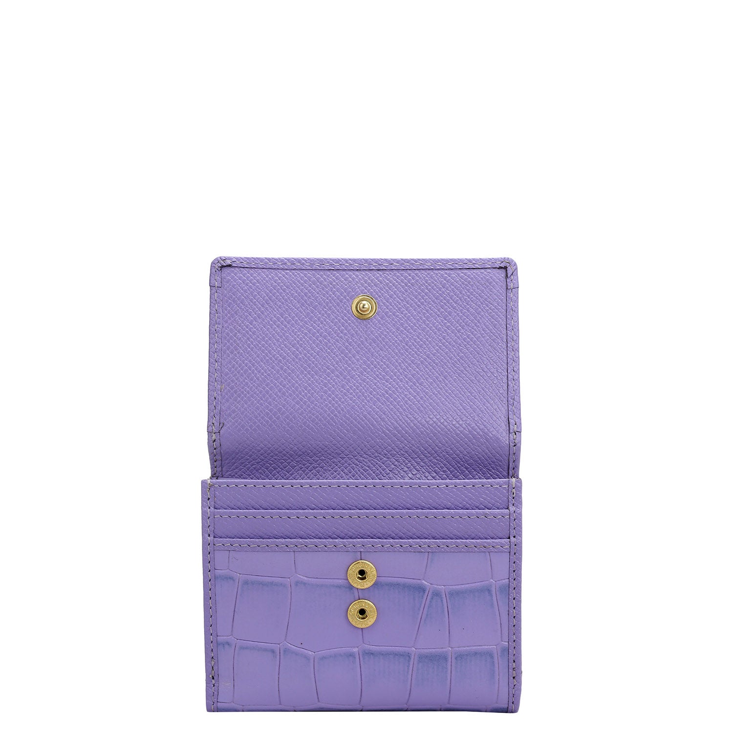 Croco Leather Ladies Wallet - Purple – Da Milano