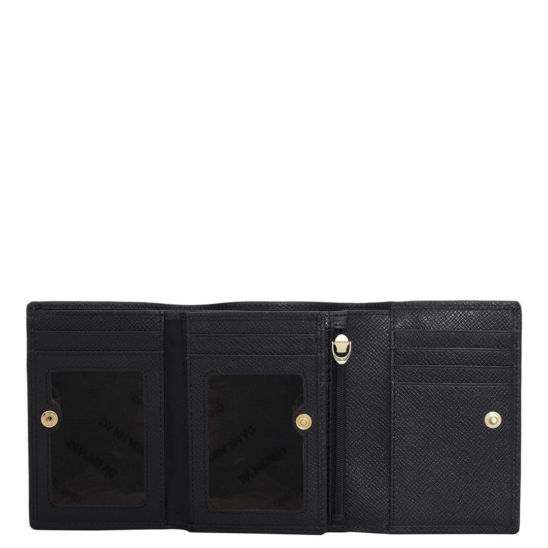Franzy Leather Ladies Wallet - Black