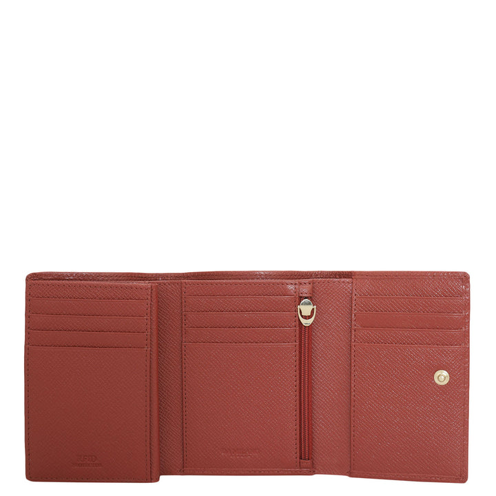 Franzy Leather Ladies Wallet - Brick