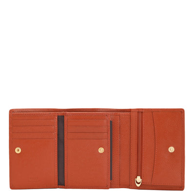 Franzy Leather Ladies Wallet - Rust Orange