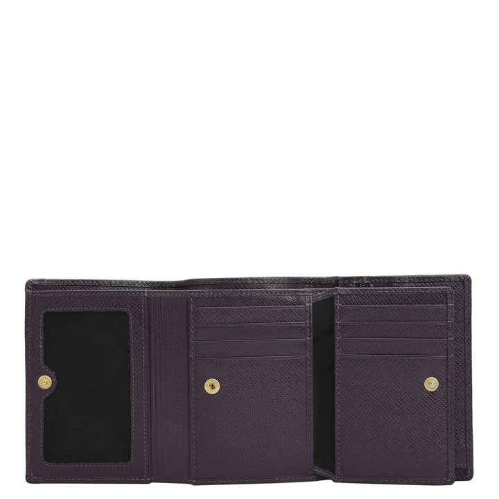 Croco Leather Ladies Wallet - Grapevine