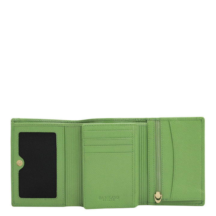 Croco Leather Ladies Wallet - Kiwi