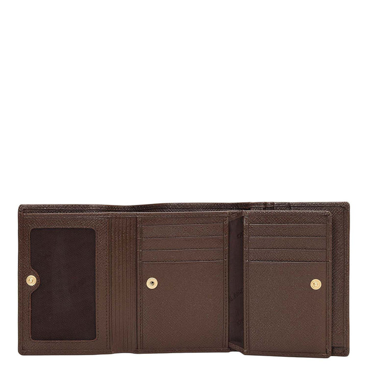 Franzy Leather Ladies Wallet - Walnut