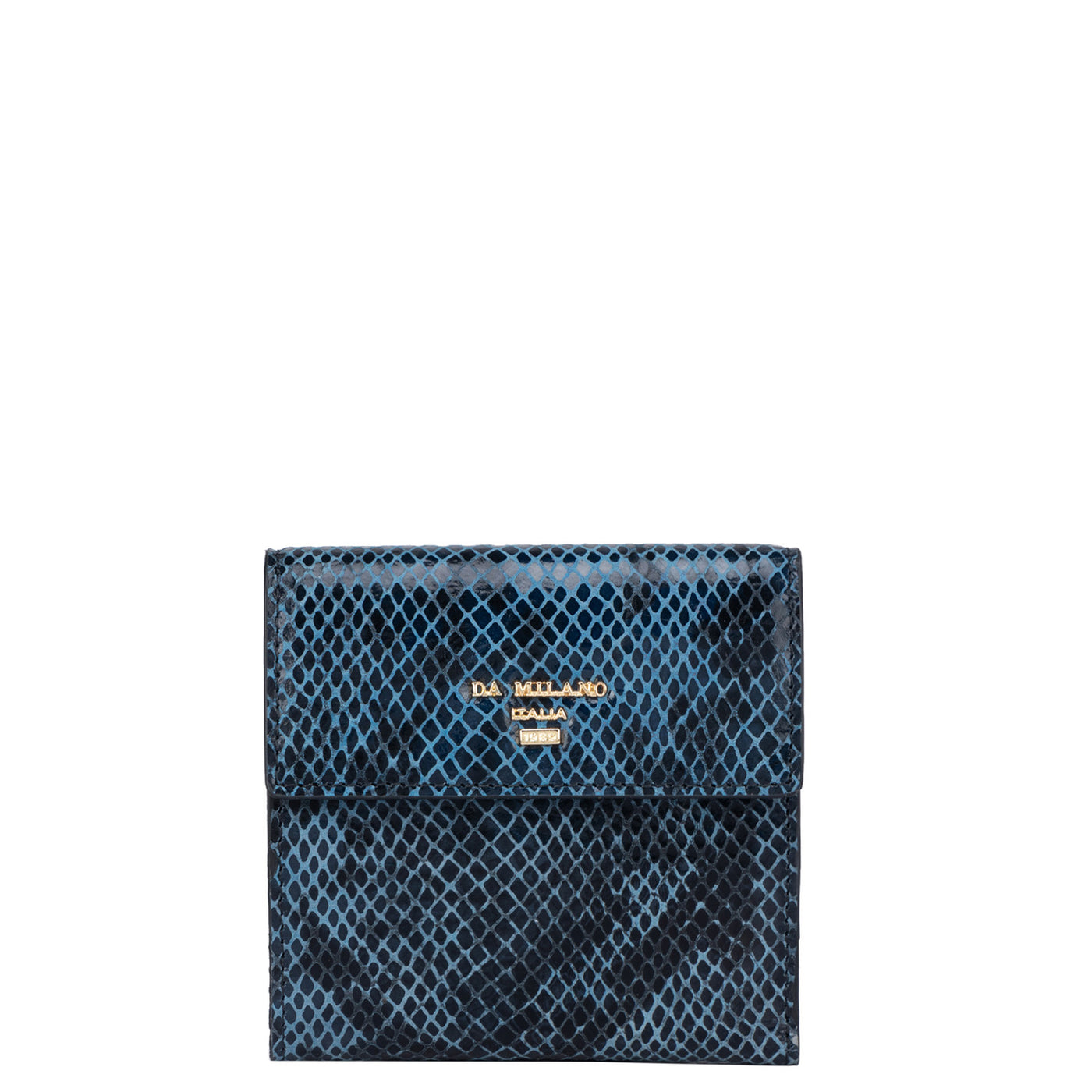 Snake Leather Ladies Wallet - Blue