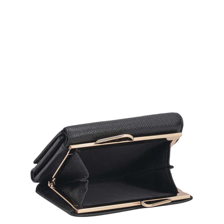 Franzy Leather Ladies Wallet - Black