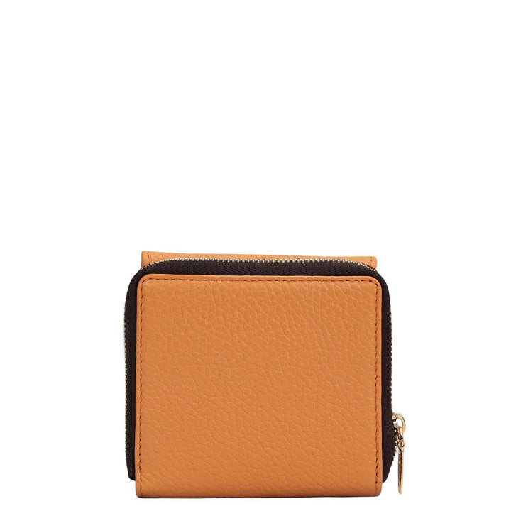 Wax Leather Ladies Wallet - Apricot Crush