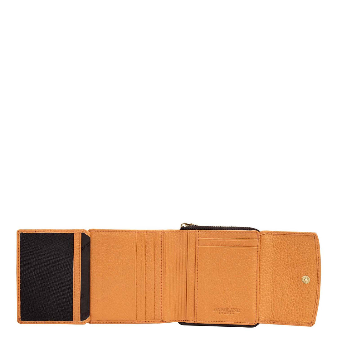 Wax Leather Ladies Wallet - Apricot Crush