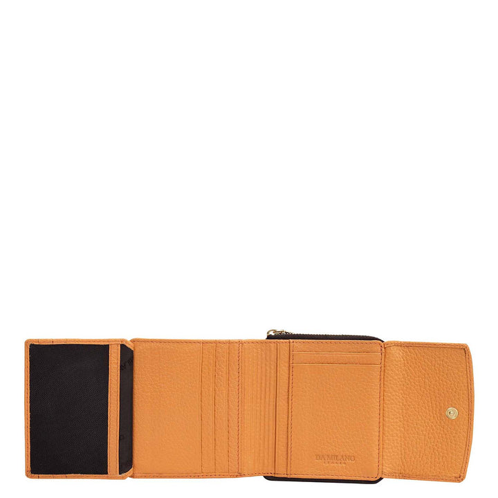 Wax Leather Ladies Wallet - Apricot Crush