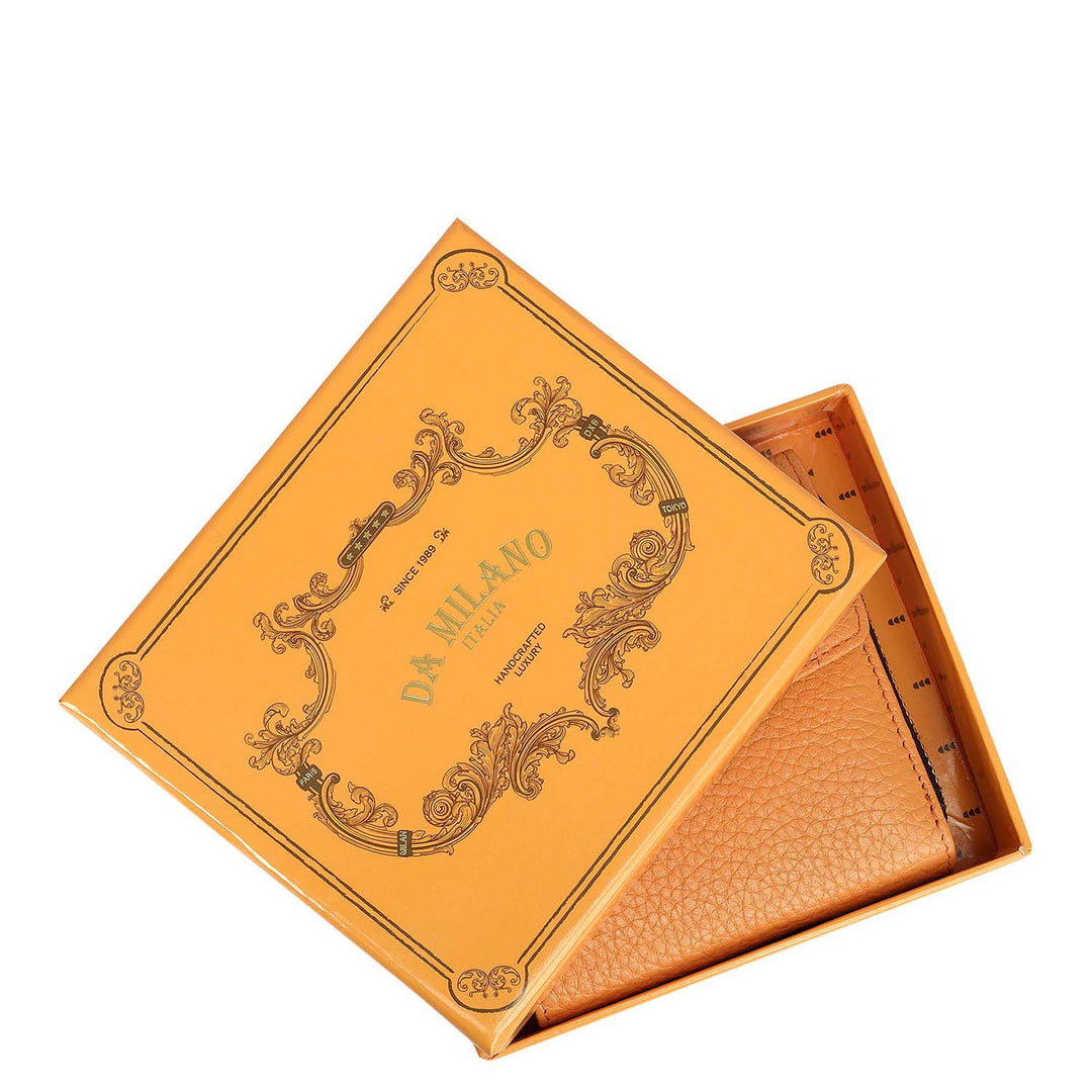 Wax Leather Ladies Wallet - Apricot Crush