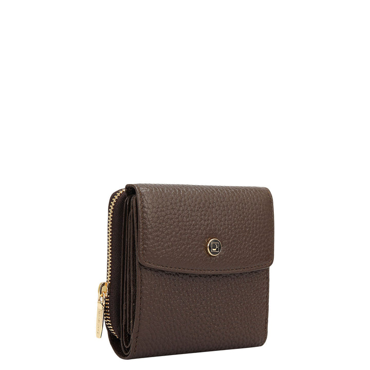 Wax Leather Ladies Wallet - Chocolate