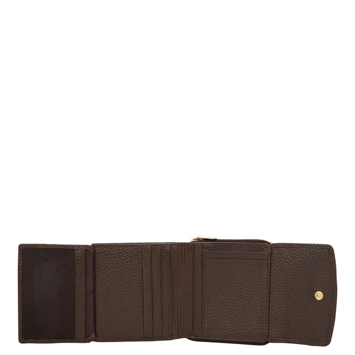 Wax Leather Ladies Wallet - Chocolate