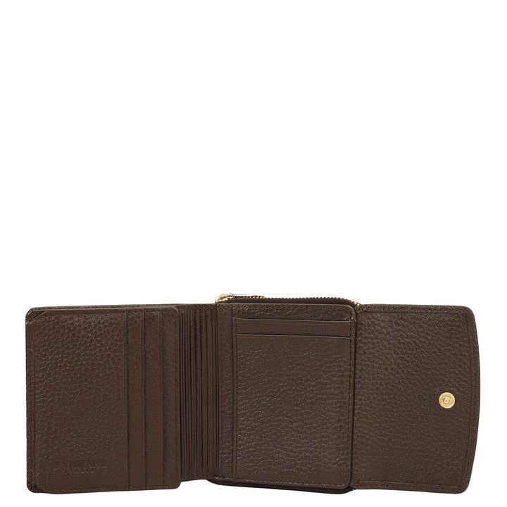 Wax Leather Ladies Wallet - Chocolate