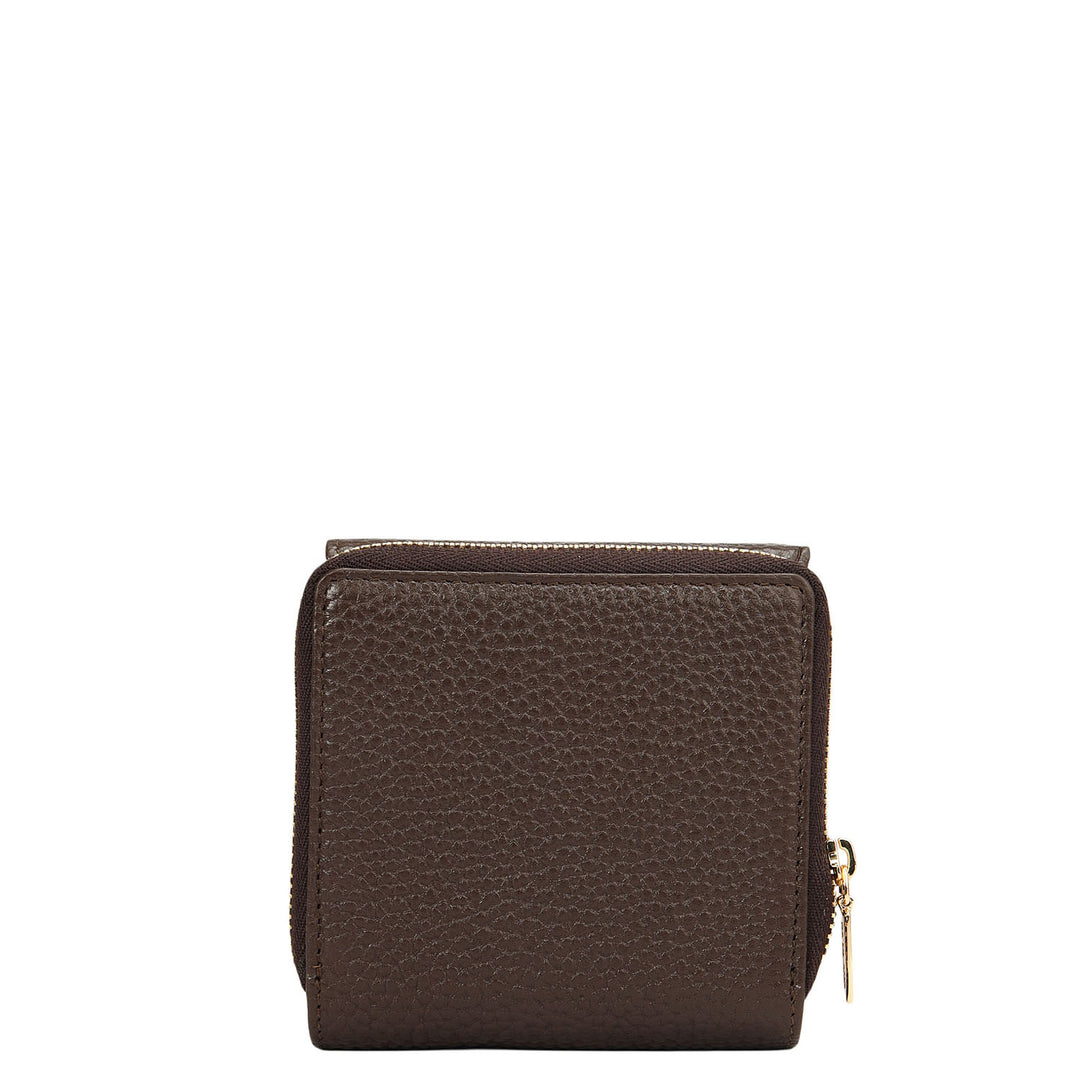 Wax Leather Ladies Wallet - Chocolate