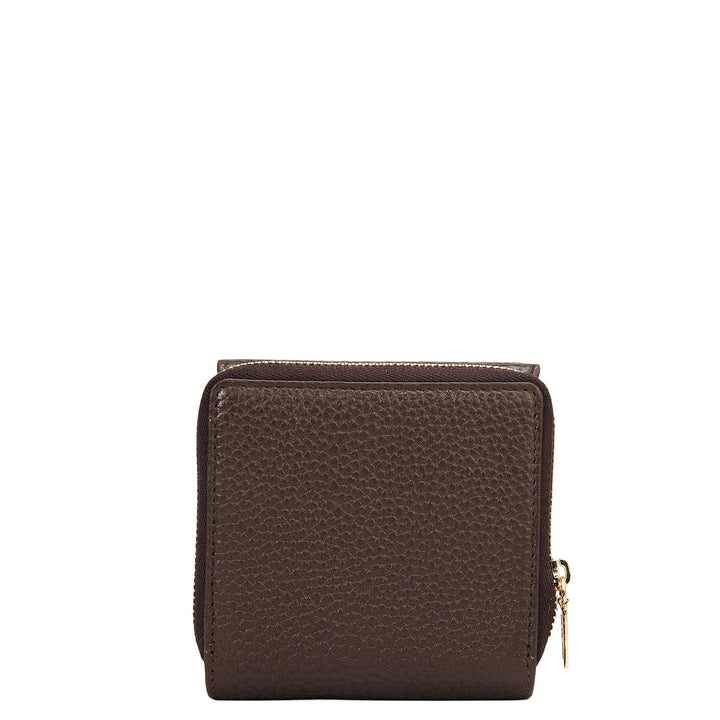 Wax Leather Ladies Wallet - Chocolate