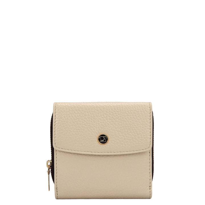 Wax Leather Ladies Wallet - Marshmallow