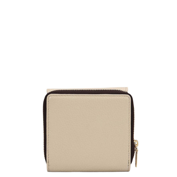 Wax Leather Ladies Wallet - Marshmallow