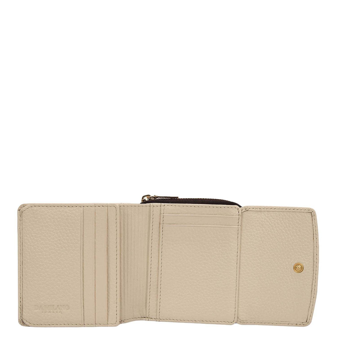 Wax Leather Ladies Wallet - Marshmallow