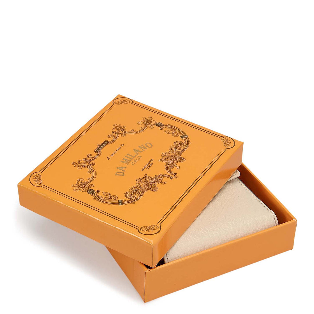 Wax Leather Ladies Wallet - Marshmallow