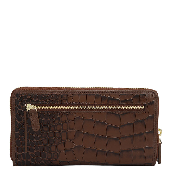 Croco Leather Ladies Wallet - Date