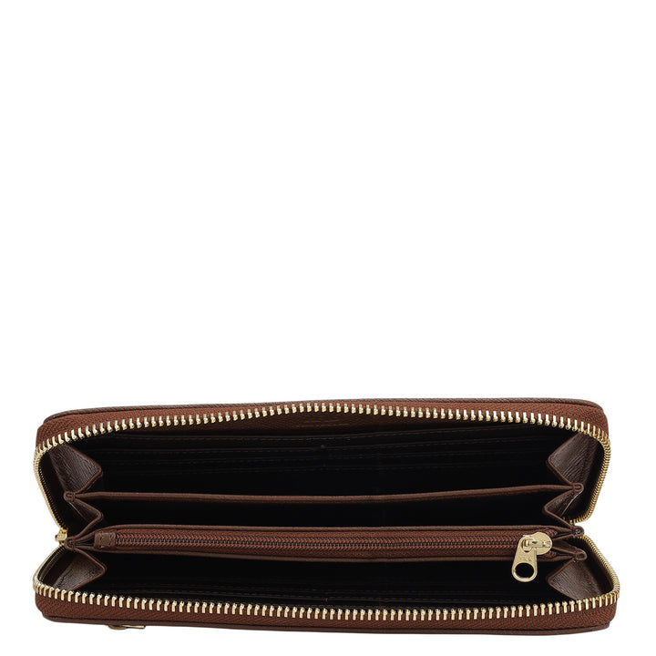 Croco Leather Ladies Wallet - Date