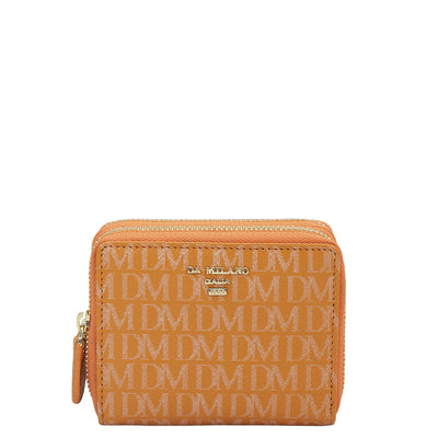Monogram Leather Ladies Wallet - Flame