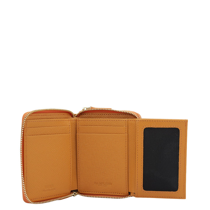 Monogram Leather Ladies Wallet - Flame