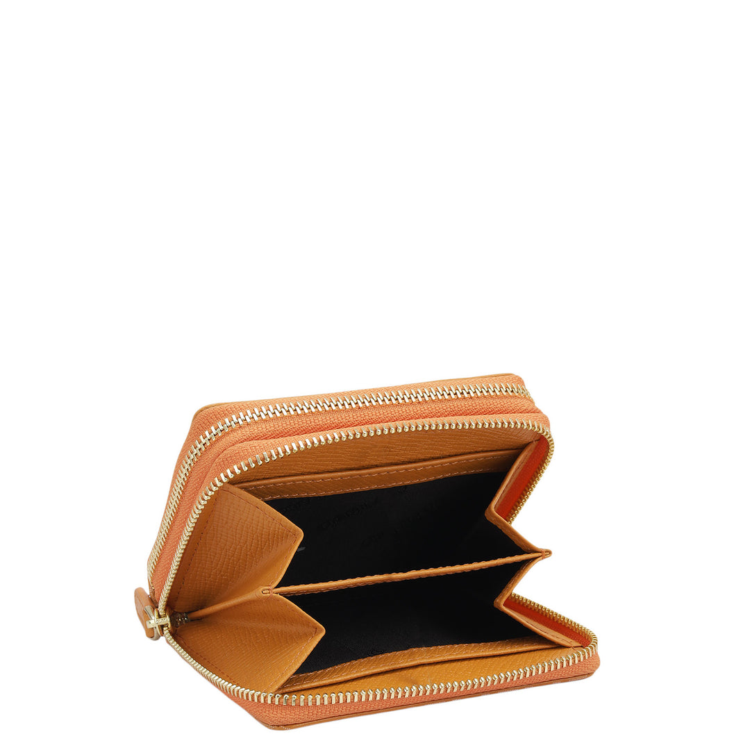 Monogram Leather Ladies Wallet - Flame