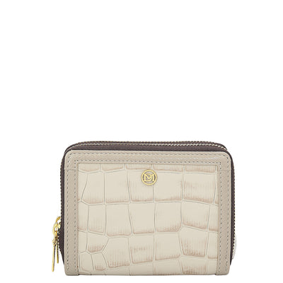 Croco Leather Ladies Wallet - Frost