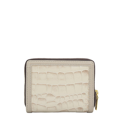Croco Leather Ladies Wallet - Frost