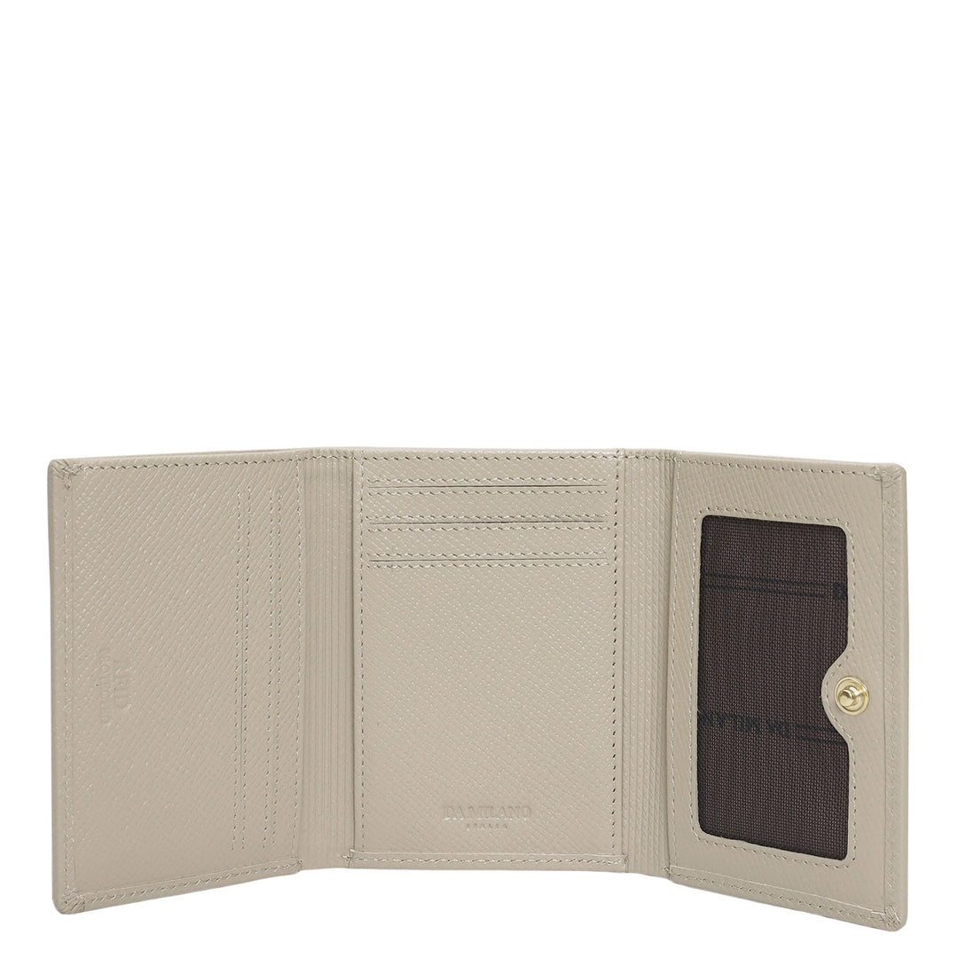 Croco Leather Ladies Wallet - Frost