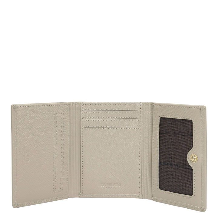 Croco Leather Ladies Wallet - Frost