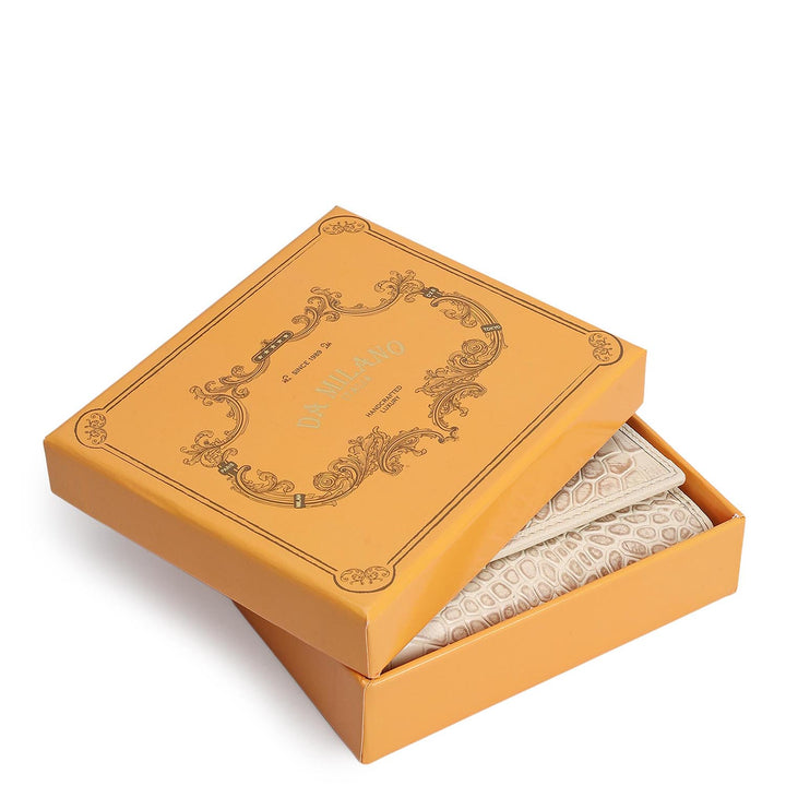 Croco Leather Ladies Wallet - Marshmallow