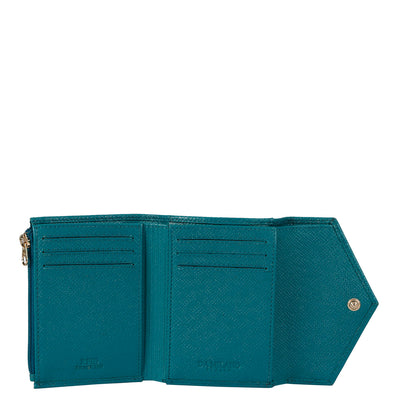 Franzy Leather Ladies Wallet - Teal