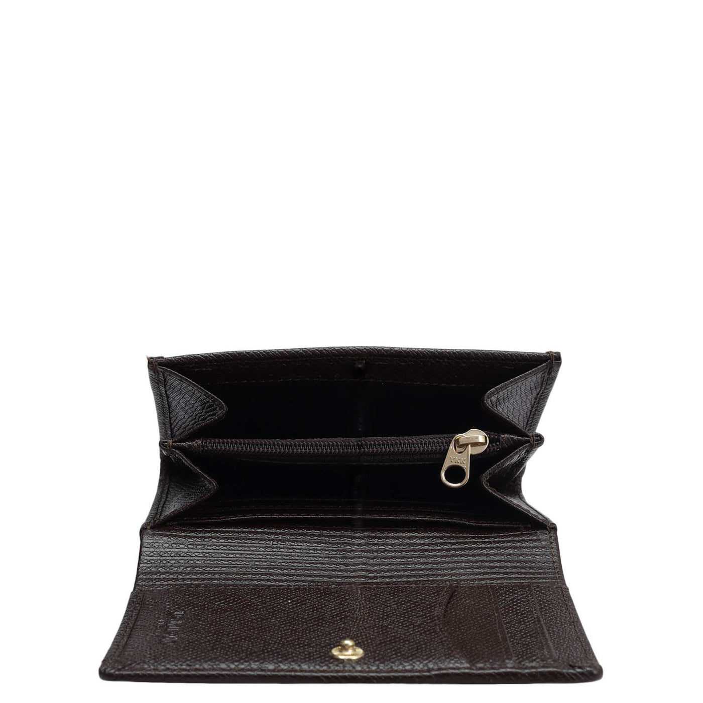 Croco Leather Ladies Wallet - Brown