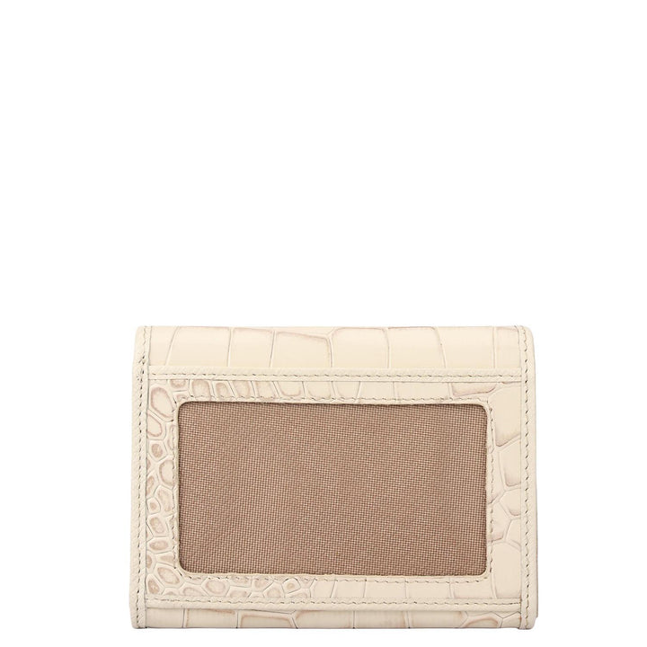 Croco Leather Ladies Wallet - Marshmallow