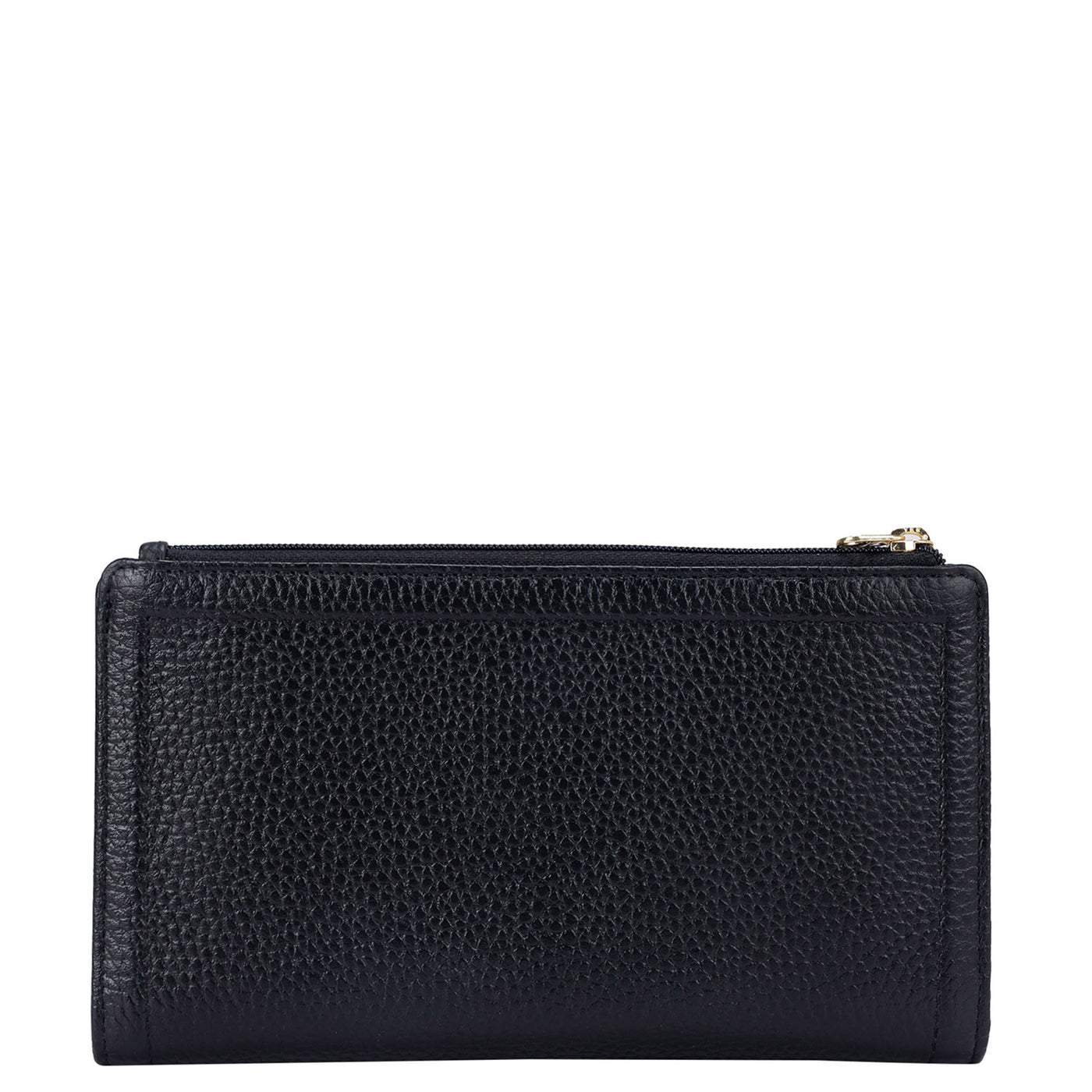 Wax Leather Ladies Wallet - Black