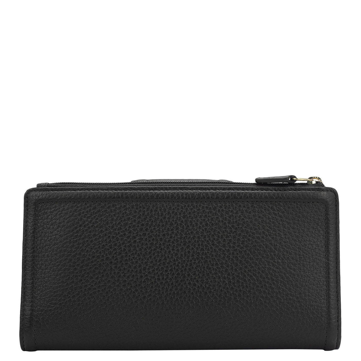 Wax Leather Ladies Wallet - Black