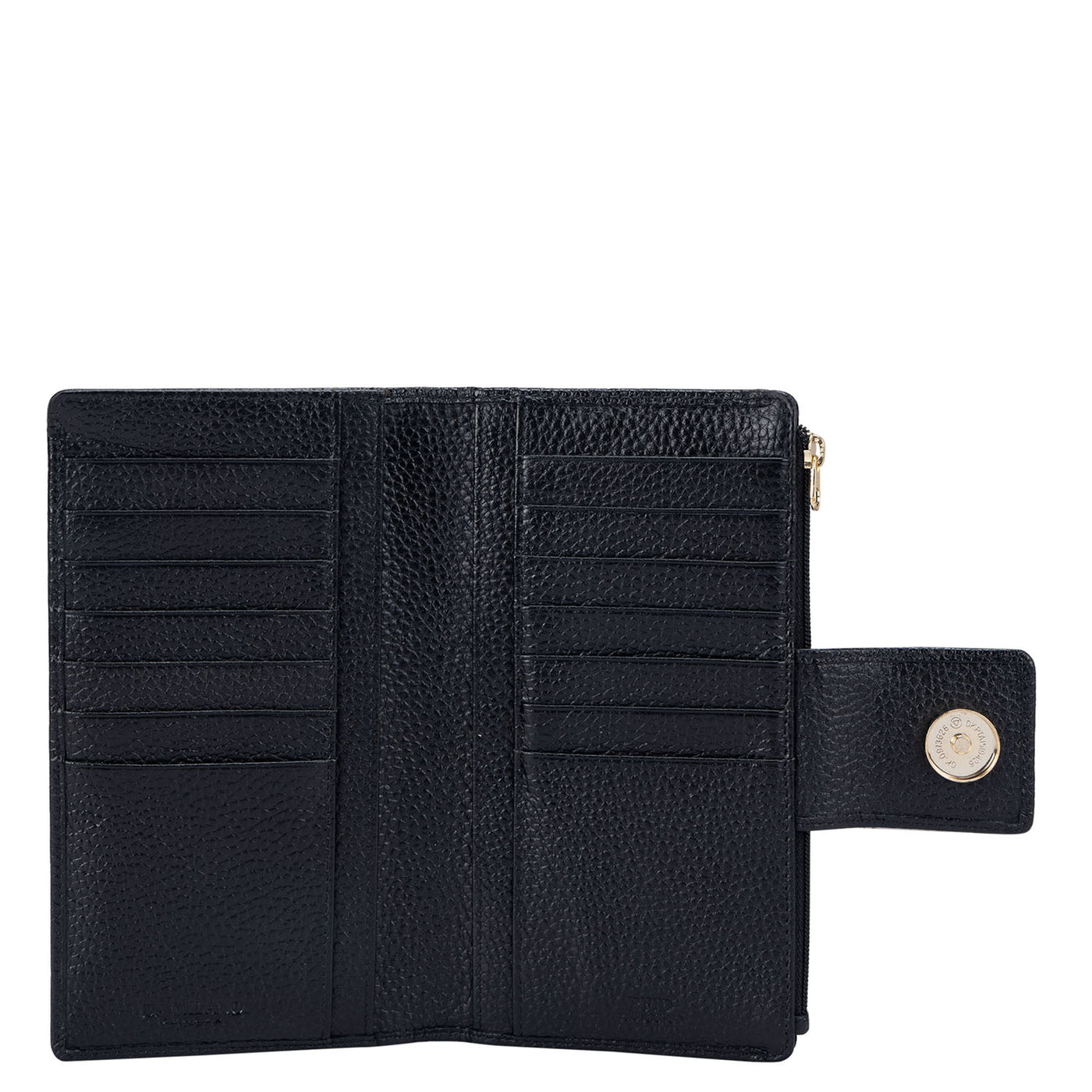 Wax Leather Ladies Wallet - Black