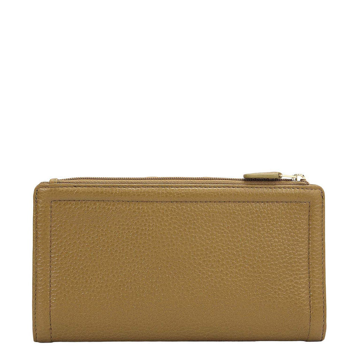 Wax Leather Ladies Wallet - Lime