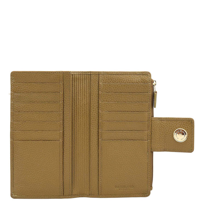 Wax Leather Ladies Wallet - Lime