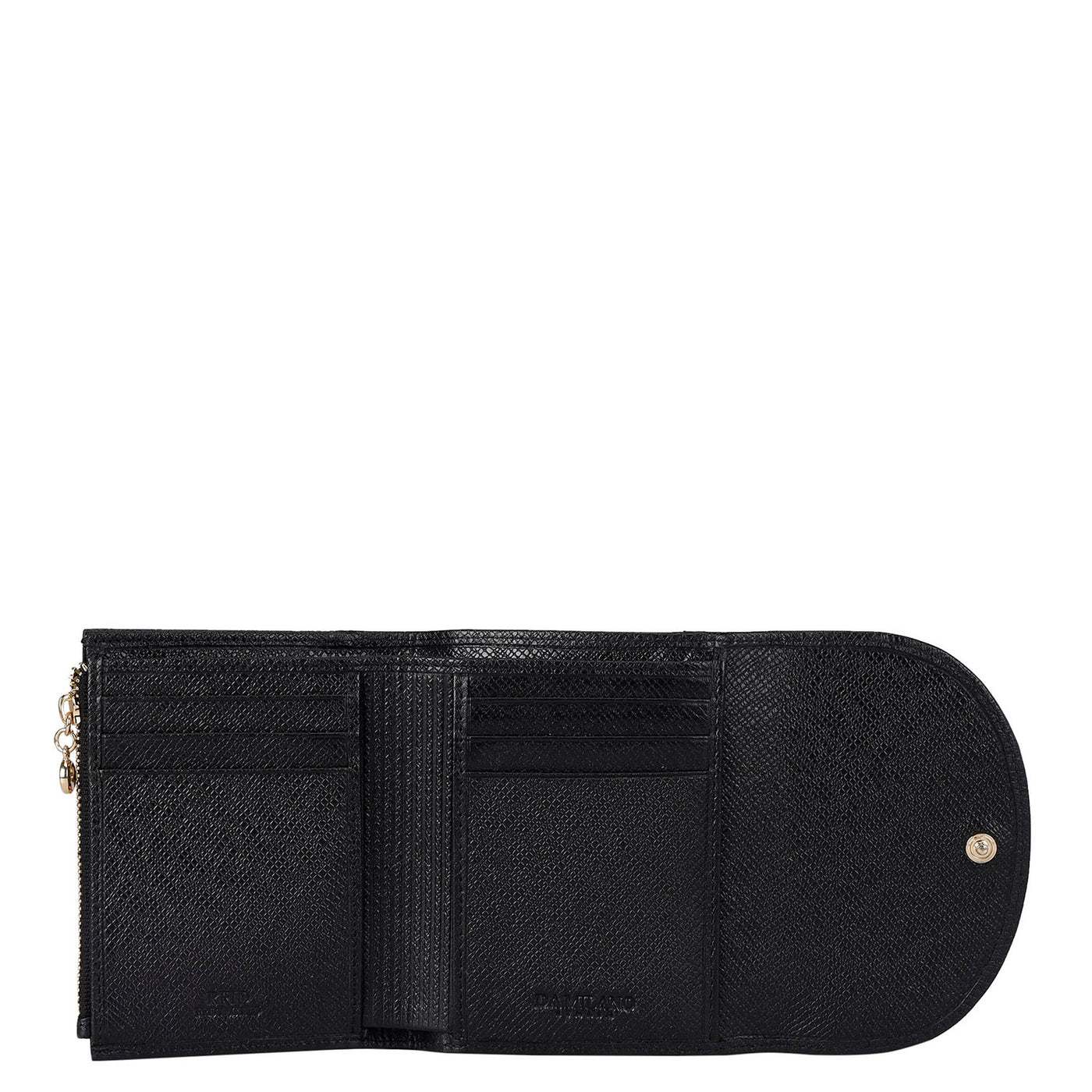 Croco Leather Ladies Wallet - Black