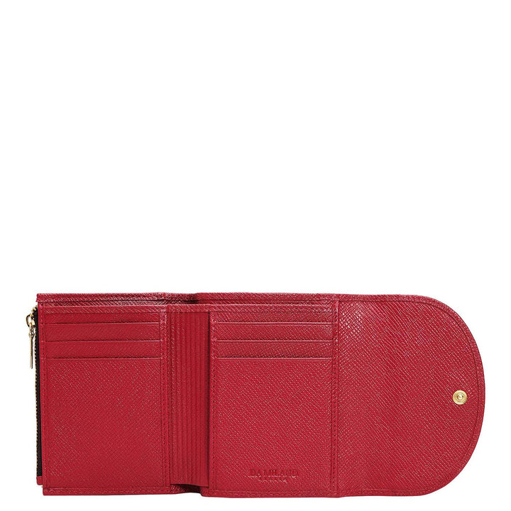 Croco Leather Ladies Wallet - Plumberry