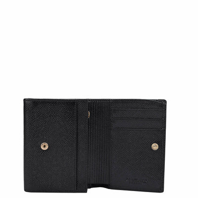 Franzy Leather Ladies Wallet - Black