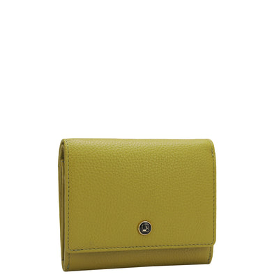 Wax Leather Ladies Wallet - Green Tea