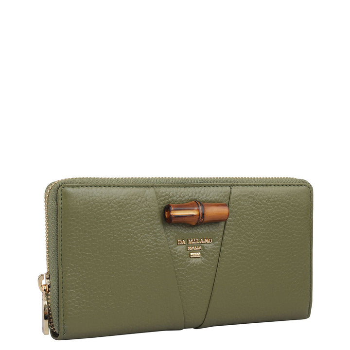 Wax Leather Ladies Wallet - Fern
